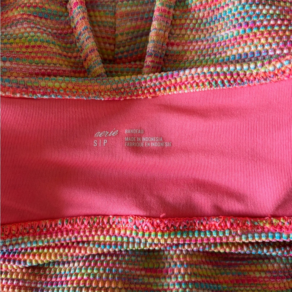 Aerie Space Dye High Cut Cheeky and bandeau Bikini Set - small - Picture 8 of 11